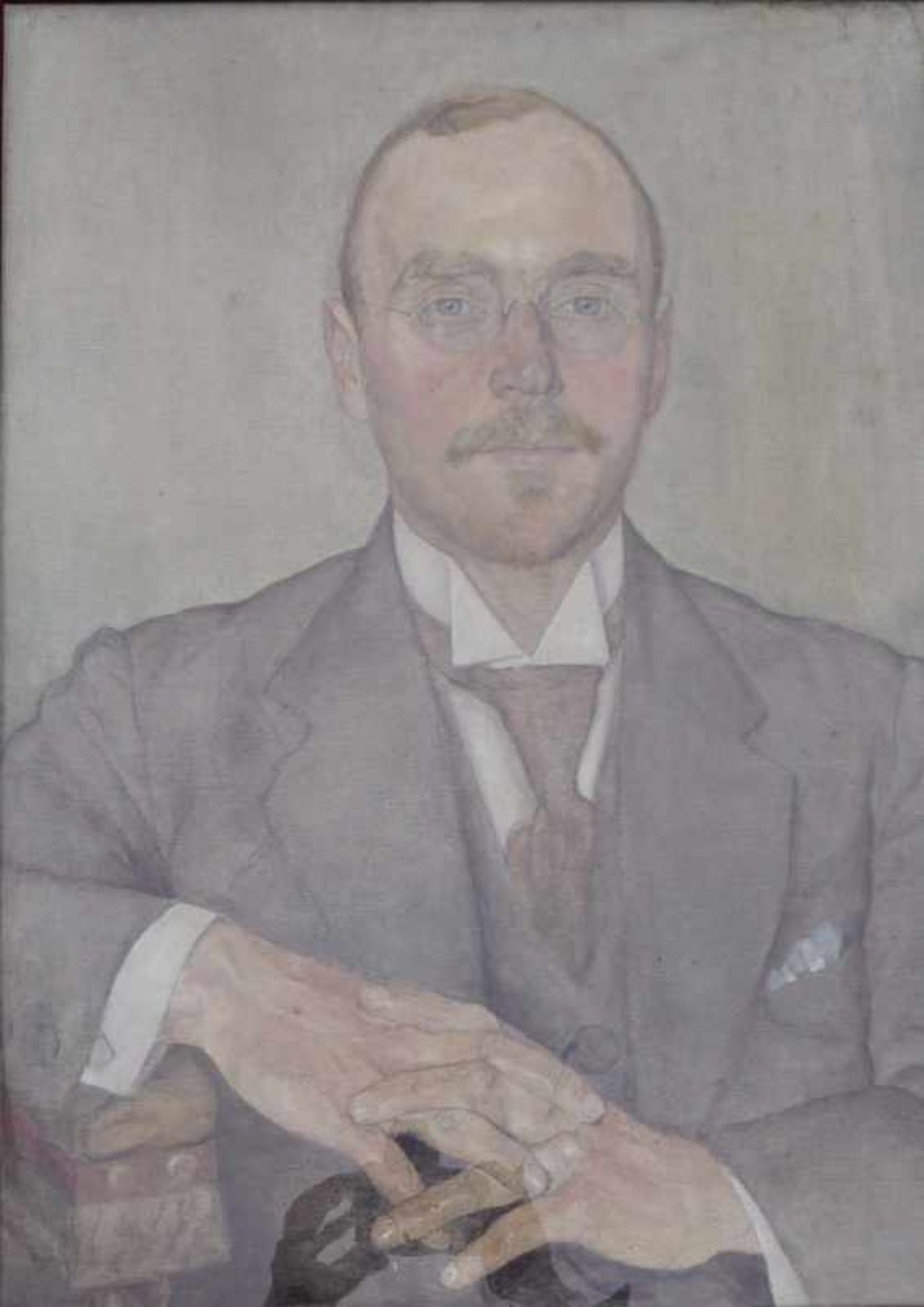 Hoffmeister, Heinz (1896 Leipzig - 1930 ebenda): Vier großformatige Porträts, Radierungen, Gemäld