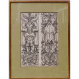 Cuvillié, Francois de (1695 Soignies (Belgien) - 1768 München): Zwei Entwürfe für die Wandgestal