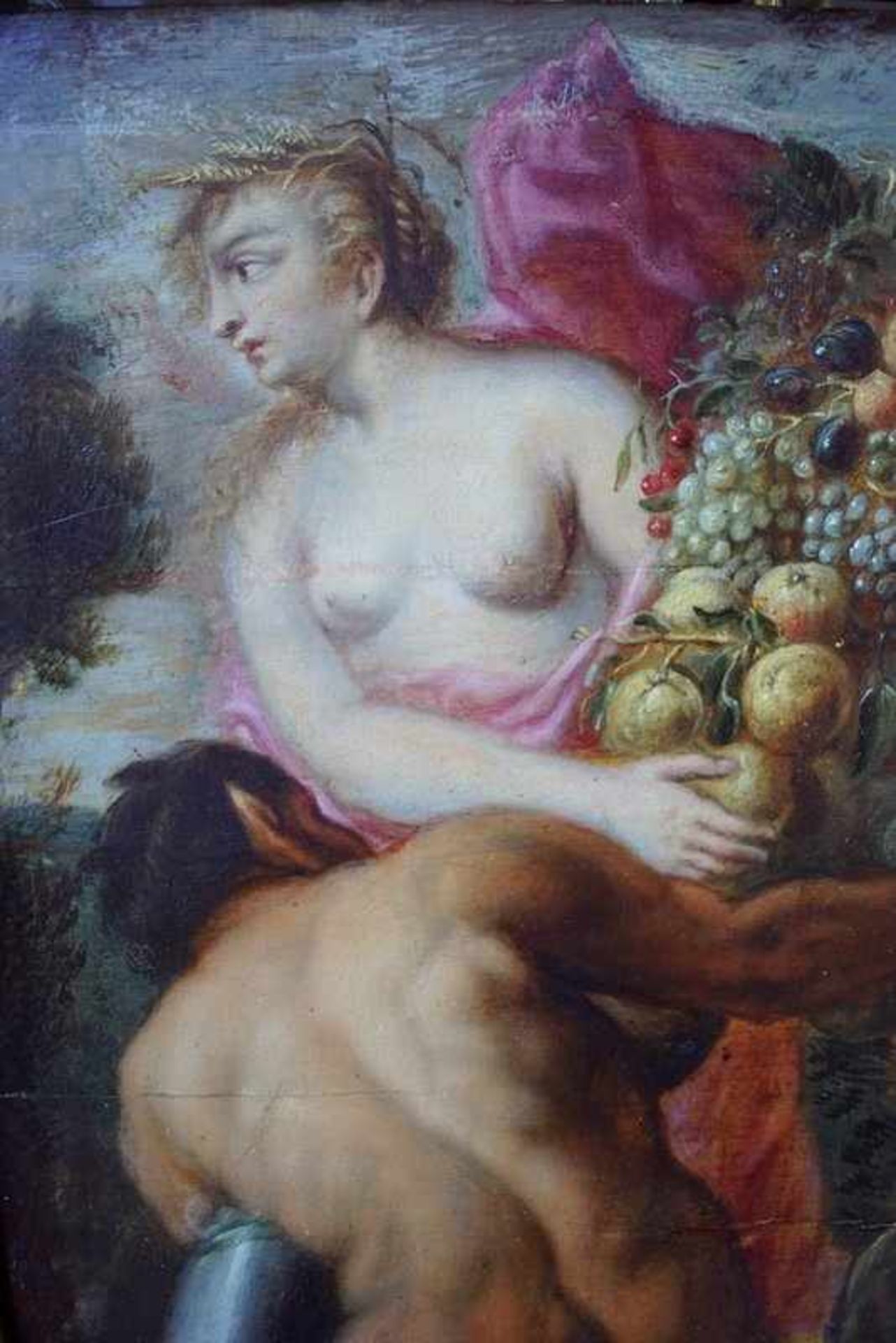 Peter Paul Rubens -Schule: Zwei Satyrn mit Nymphe Ceres-Demeter - Bild 4 aus 6