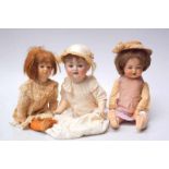 Drei große Puppen, ca. um 1910/20