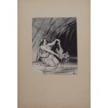 Daumier, Honoré (1808 Marseille- 1879 Valmondois): Zwei Litographien aus Charivari, 19.Jhd.
