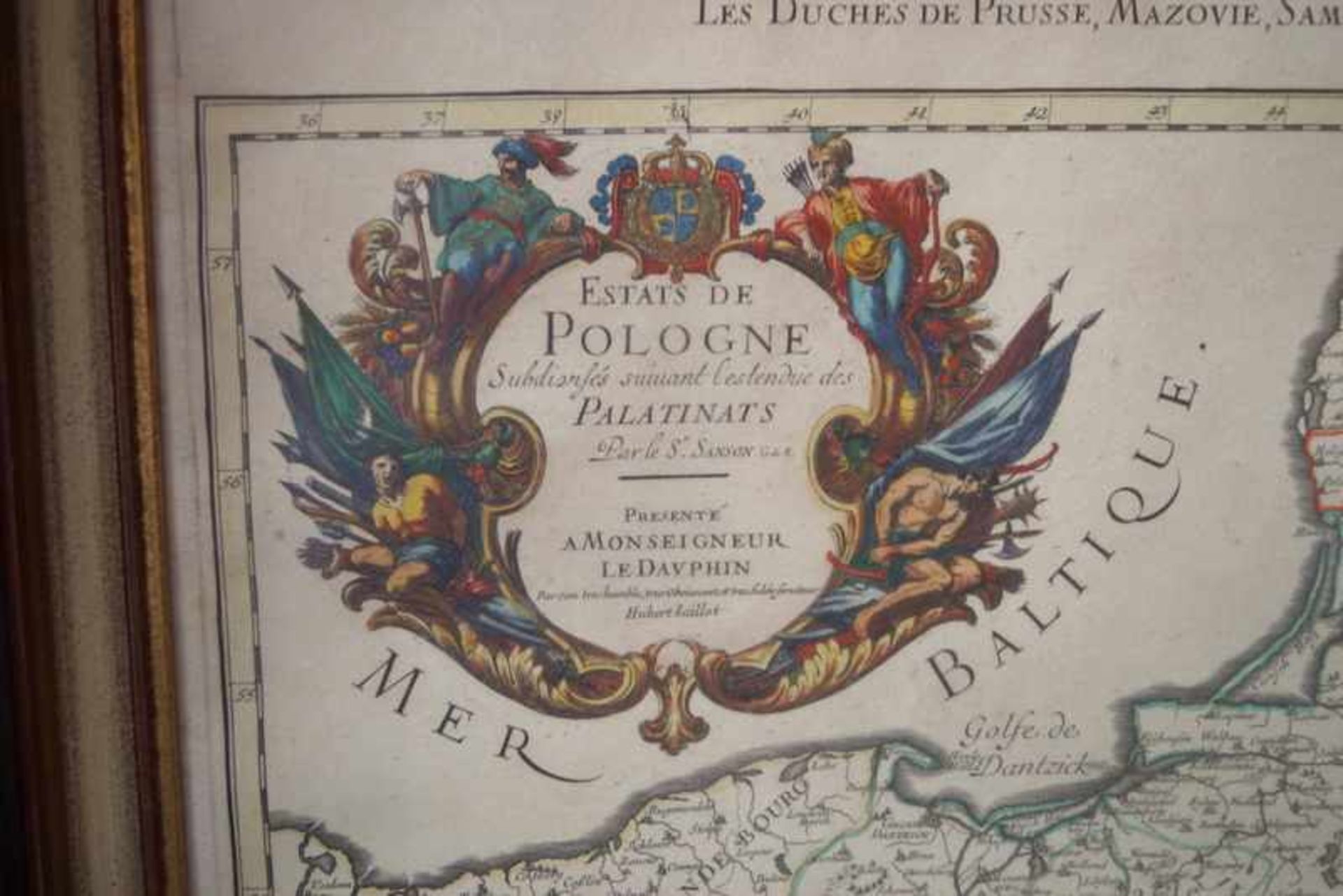 Jaillot, Alexis Hubert (1632-1712): Übergroße Karte "Estats dela Couronne de Pologne" sowie "Table - Bild 2 aus 3