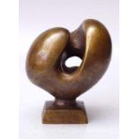 Abstrakte Bronzeskulptur im Stil von Henry Moore