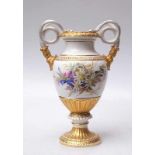 Königl. Meissen (Unterglasurblaue Marke (Knaufzeit) 1850-1899, 1. Wahl): Große Schlangenhenkelvase