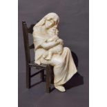 Madonna della sedia nach Raffael, Alabaster, Italien, um 1900