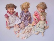 Sammlung alter Puppen, verschiedene Hersteller