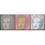 Warhol, Andy (1928 Pittsburgh - 1987 New York): Drei Mal "Marilyn Monroe"
