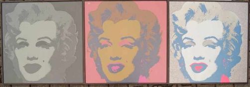Warhol, Andy (1928 Pittsburgh - 1987 New York): Drei Mal "Marilyn Monroe"