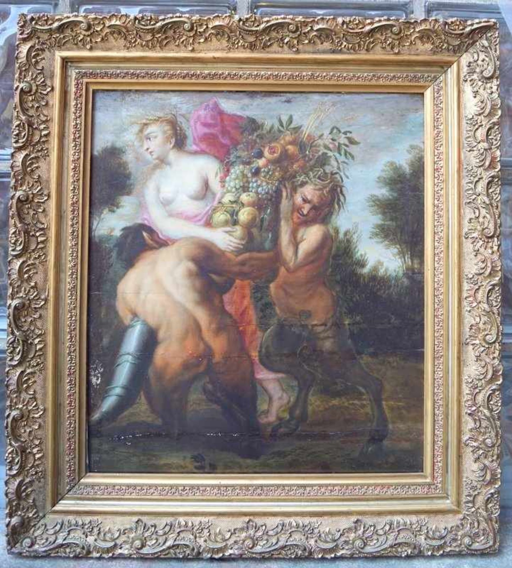 Peter Paul Rubens -Schule: Zwei Satyrn mit Nymphe Ceres-Demeter - Bild 2 aus 6