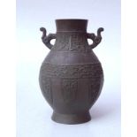 Bronze-Vase, Tang-Stil, China 19.Jhd.