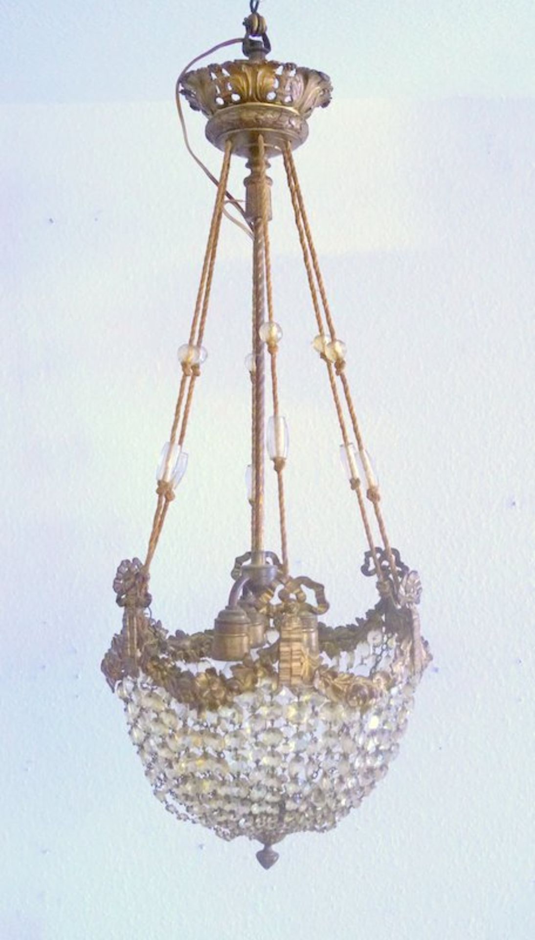 Deckenlampe im Louis Seize Stil, Frankreich, um 1920