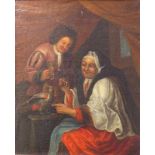 Horemans der Jüngere, Jan Joseph (Umkreis9 (1714 Antwerpen - 1790 ebenda): Paar mit Wein, Trauben u