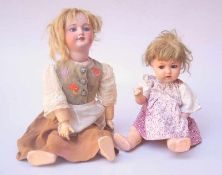 Zwei antike Puppen, Armand Marselle und Unis France