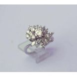 Opulenter Brillant-Diamant-Ring, Platin, Gesamtkaratzahl ca. 2ct, Juweliersanfertigung Rüschenberg