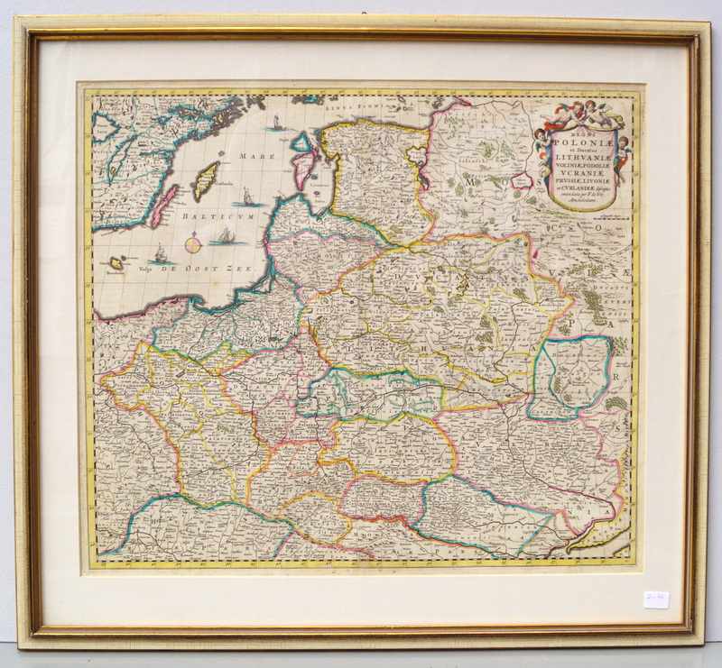 de Wit, Frederick (1630-1706): Karte "Regni Poloniae et Ducatus Lithuaniae", ca. 1682