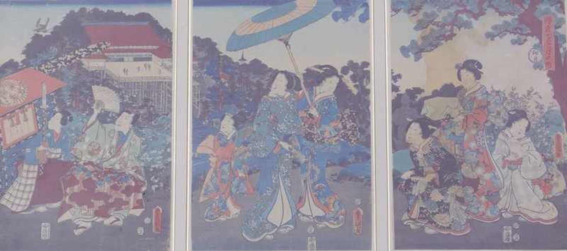 Kitagawa Utamaro (1753-1806 Japan): Dreiteiliges Ukyo-e