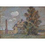 von Gietl, Josua (1847 München -1922 München): Impressionistische Landschaft mit Fabrikanlage