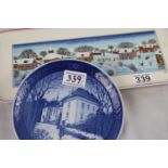 Two collector's plates: Villeroy and Boch 20thC oblong platter, 'Naif Christmas'; Royal