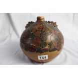 Chinese water carrier with decoupage, ht 20cm