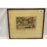 Two excellent coloured etchings by Henry G Walker (1876-1932) who attended the Birmingham