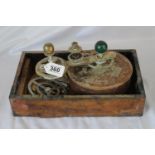 Orrery (incomplete) model in wooden box