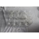 Edinburgh Crystal glasses - eight dessert wine glasses, four whisky tumblers