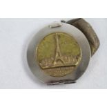 An antique leather coin purse - souvenir Eiffel Tower edition with inscription