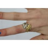 18ct white and yellow gold ring. Part of a collection that has been professionally authenticated