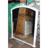 Large white wall mirror