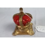 1953 Coronation souvenir metal money box, ht 8cm