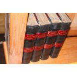 Four consecutive leather bound volumes of 'The Imperial Dictionary'