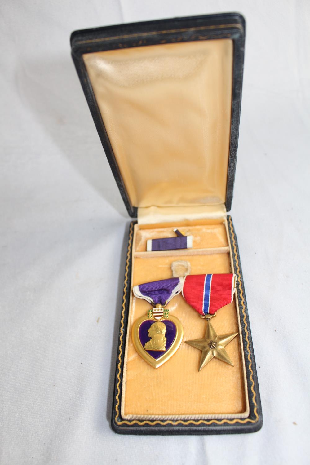 Purple Heart American Medal in box plus 1 other medal