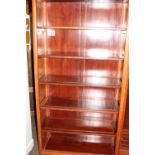 A pair of large modern bookcases with six shelves. 183cm (6 foot) H x 93cm (3 foot) W x 35cm D.