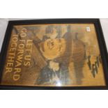 Winston Churchill framed WWII poster