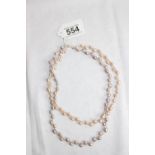 Two colour double pearl necklace