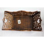 Antique filigree wooden basket