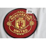 Cast iron Manchester United football club sign