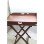 Butler's tray and stand, mahogany