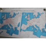 Vintage wall poster: ABC World Travel Guide Maps of Europe: Trunk Routes and Local Routes, 76 x
