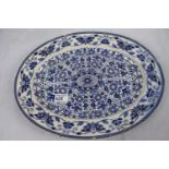 TB & S Indian Ornament large oval platter 16.25 x 12.75 ins c1885