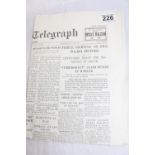 The Daily Telegraph, reproduction edition newspaper dated September 1, 1939 and headlined 'Great