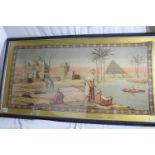 An Egyptian tapestry picture - Nile and pyramids scene