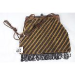 1920/30s beaded evening bag with tortoiseshell