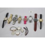 A number of wrist watches and parts