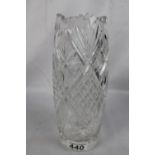 Lead crystal glass vase