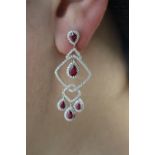 A pair of ruby and diamond earrings from the late noughties. Part of a collection that has been