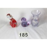 A lot: a miscellaneous collection of glassware including five paperweights