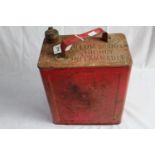 A vintage petrol can