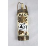 Perfume bottle - brass and bone. minor damage