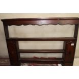 Edwardian dresser top, 3 shelves, 2 drawers, 112 (H) x 154 (W) x 17 (D) cm